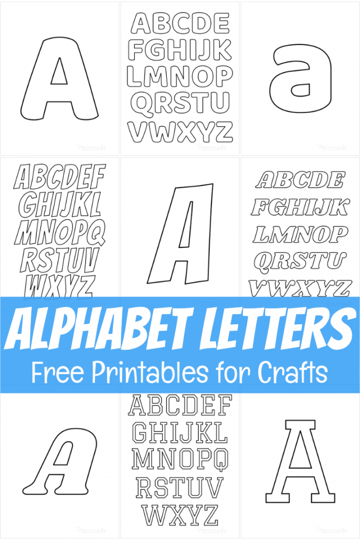 Printable Alphabet Letters Free - Printable - Free Printable Alphabet Letters for Crafts