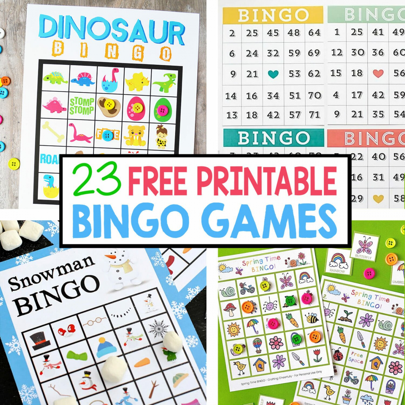 Bingo Card Printable Free - Printable -  Free Printable Bingo Games - Crafting Cheerfully