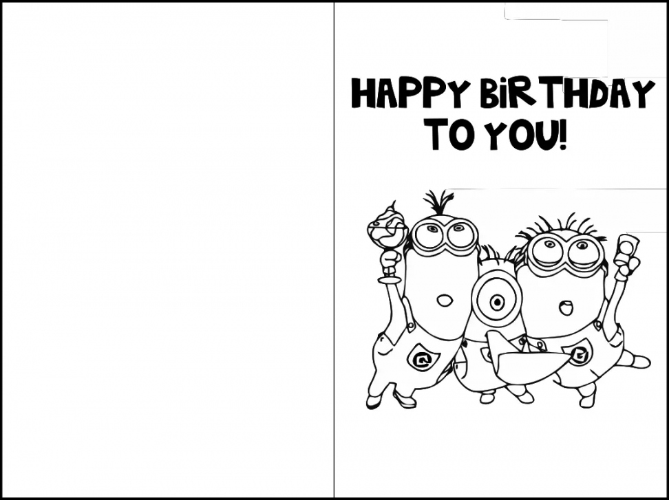 Free Printable Birthday Cards To Color - Printable - Free Printable Birthday Cards to Color - My Amusing Adventures