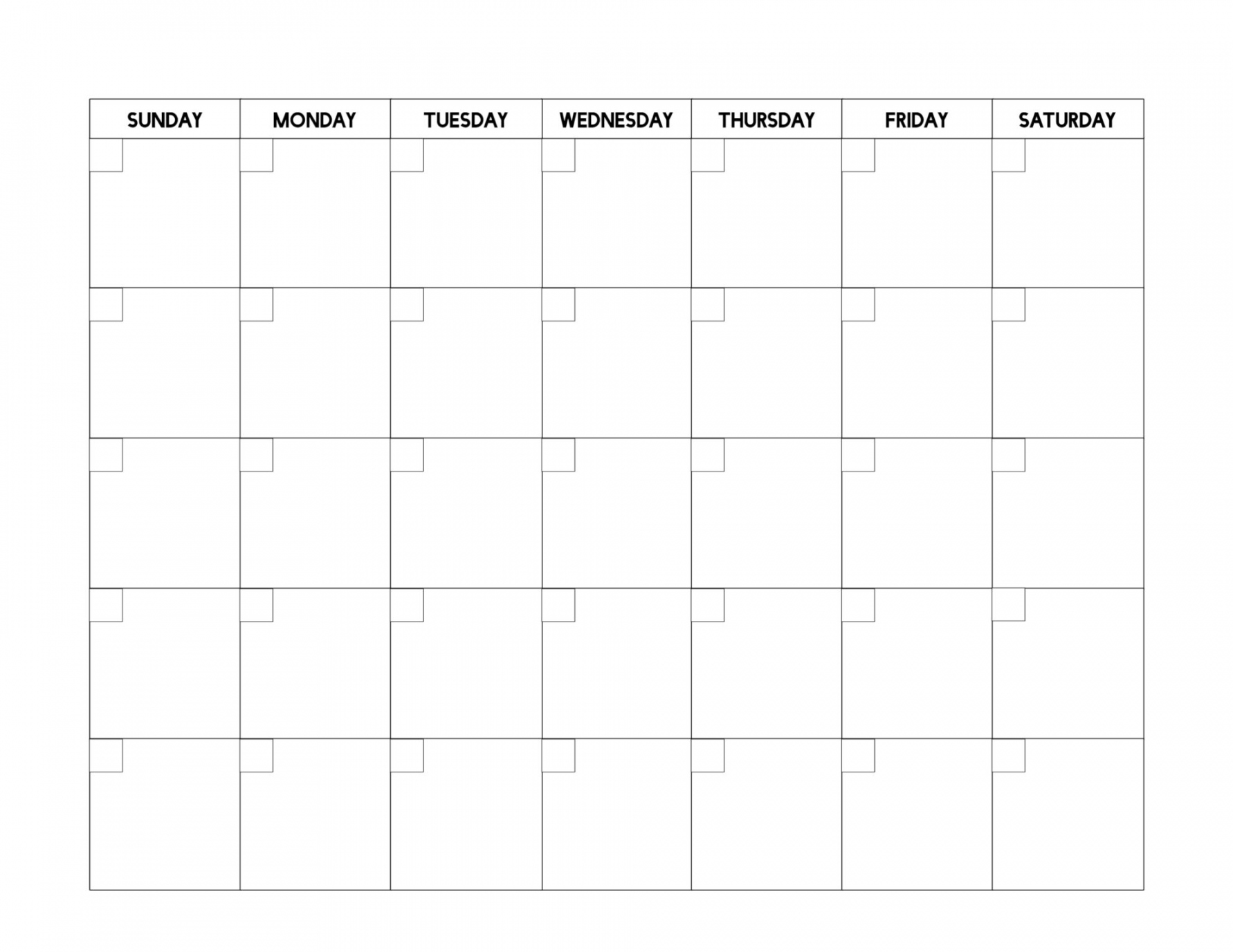 Free Printable Calendar Blank - Printable - Free Printable Blank Calendar Template - Paper Trail Design