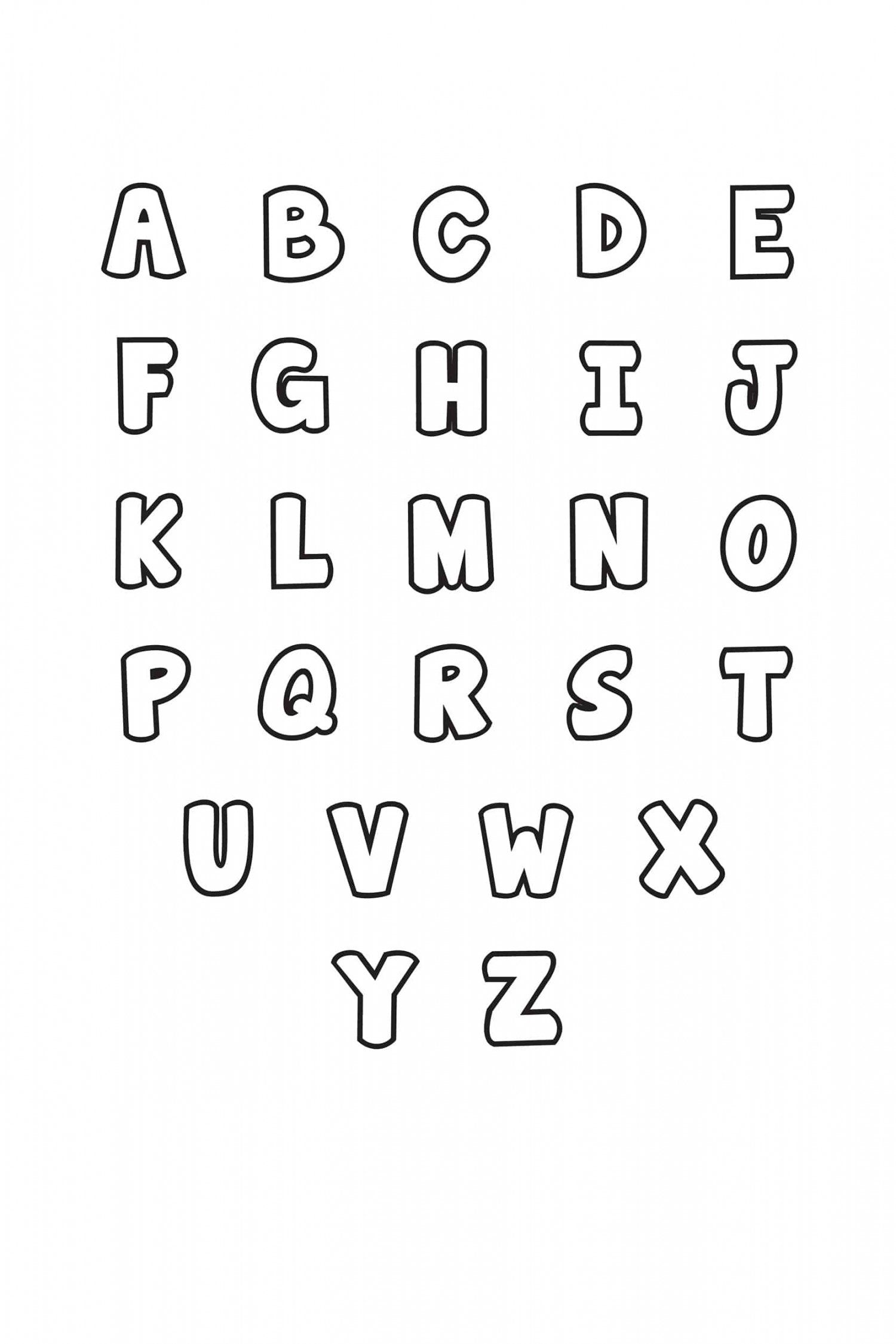 Bubble Letters Printable Free - Printable - Free Printable Bubble Letter Alphabet Stencils - Freebie Finding Mom