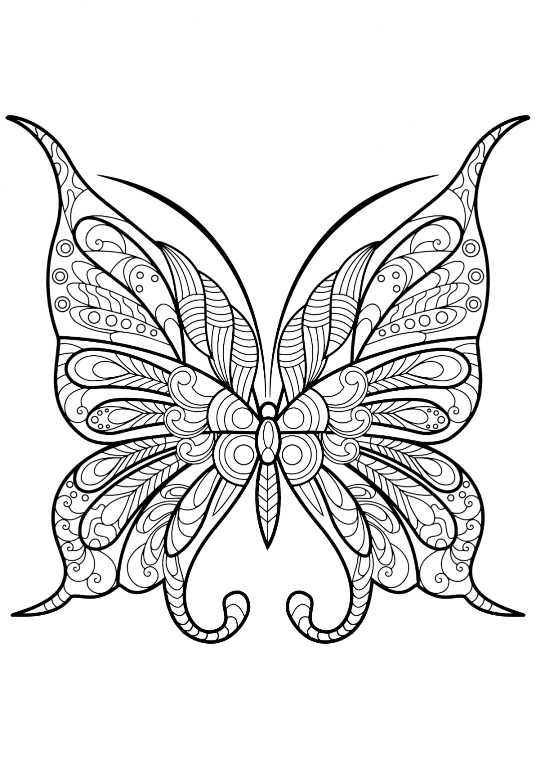 Free Printable Butterfly Coloring Pages - Printable - Free printable butterfly coloring pages - Butterflies Kids