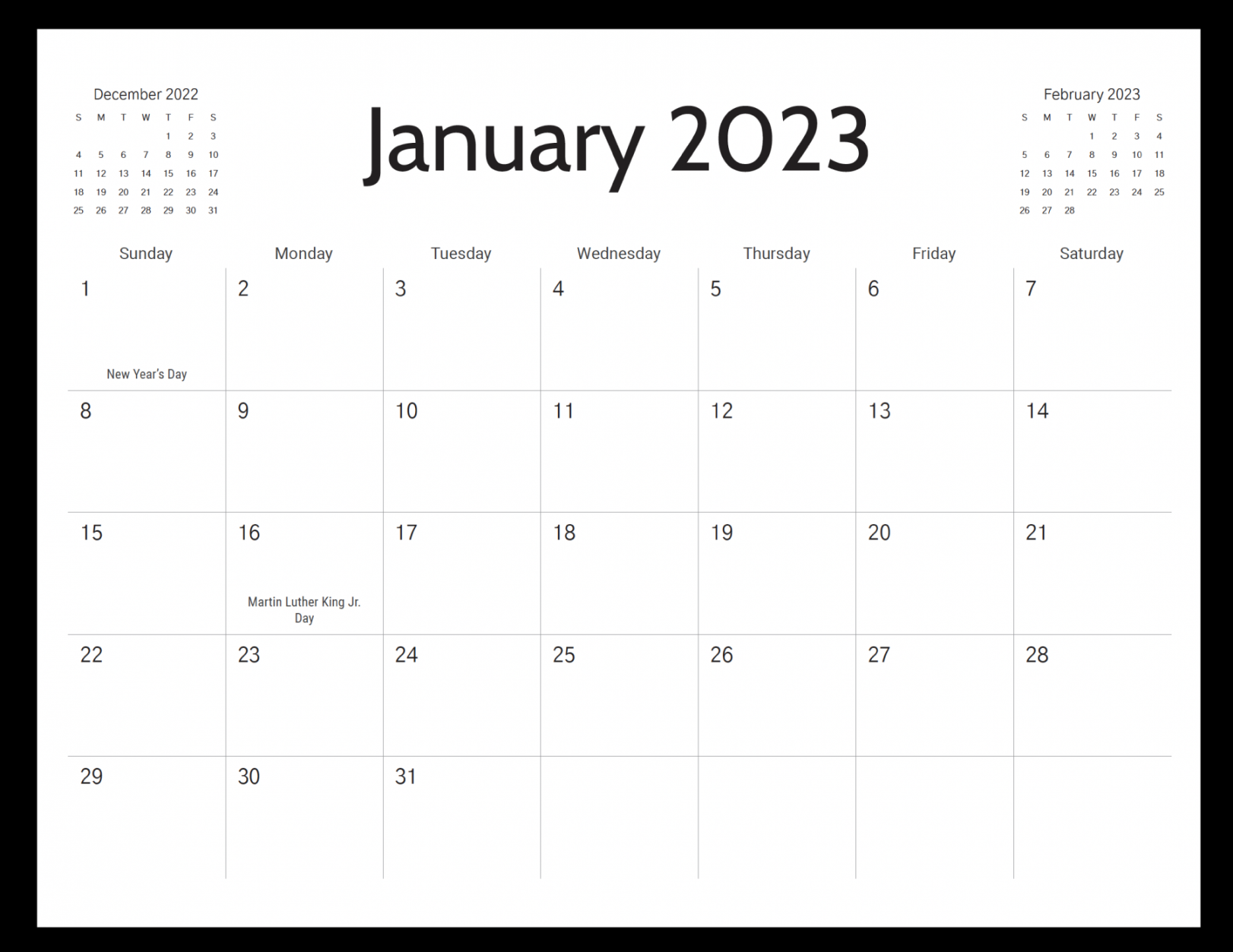 Free Printable 2023 Calendar Printable - Printable - Free Printable Calendar
