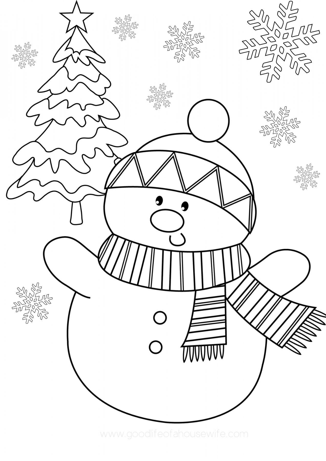 Free Printable Coloring Pages For Christmas - Printable - Free Printable Christmas Coloring Pages - Good Life of a Housewife