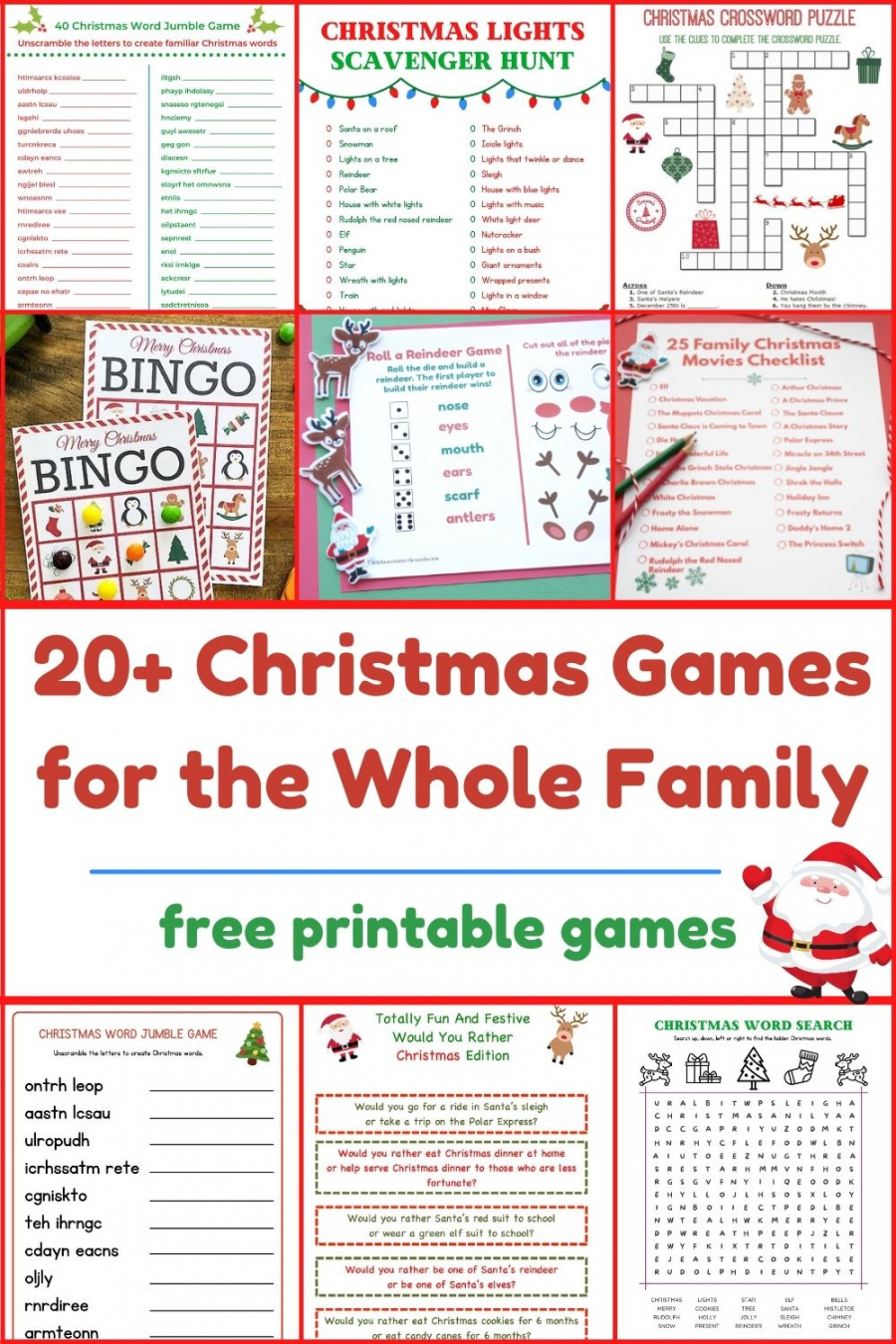 Free Christmas Printable Games - Printable - + Free Printable Christmas Games for the Whole Family