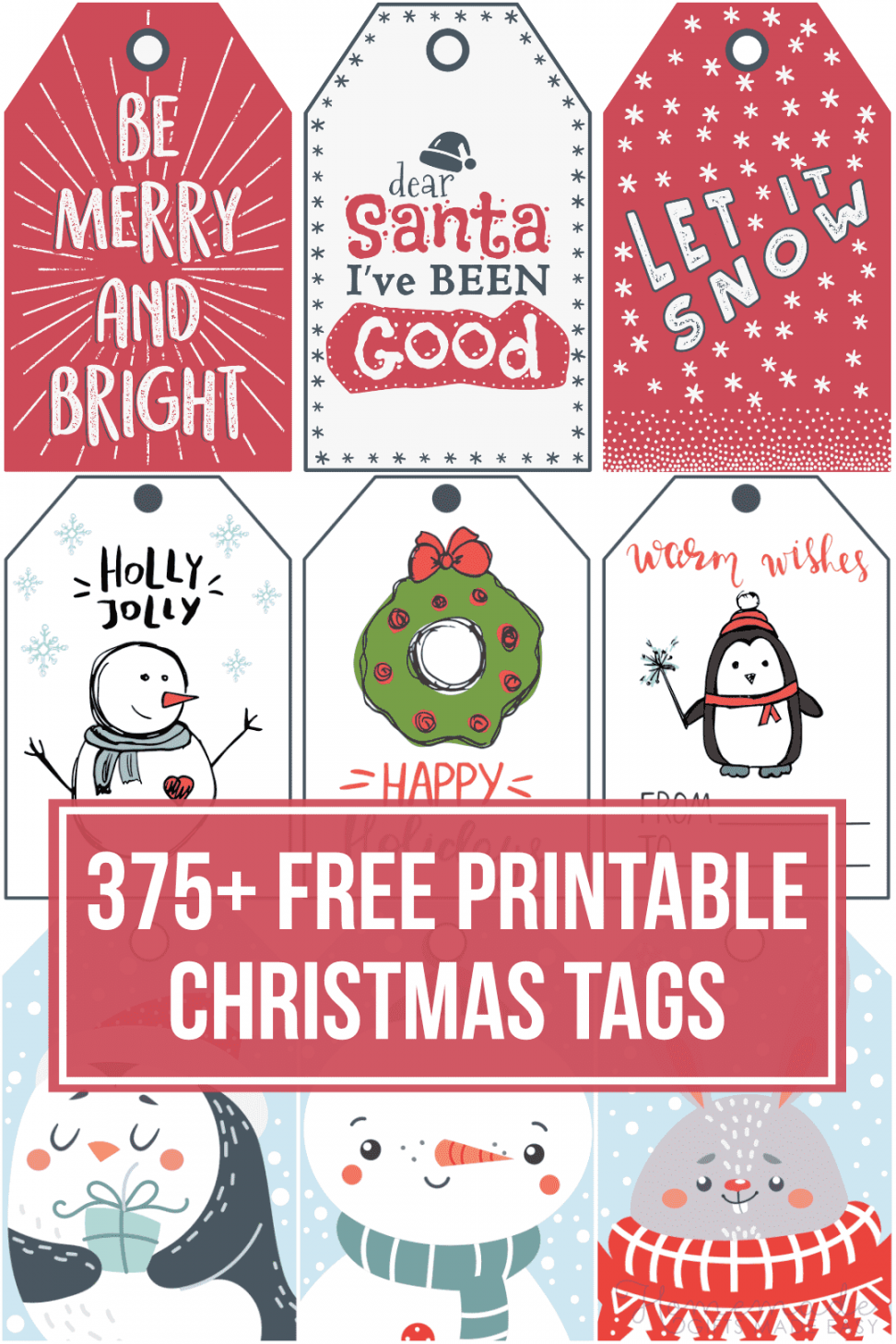 Free Printable Christmas Tag - Printable - + Free Printable Christmas Tags for your Holiday Gifts