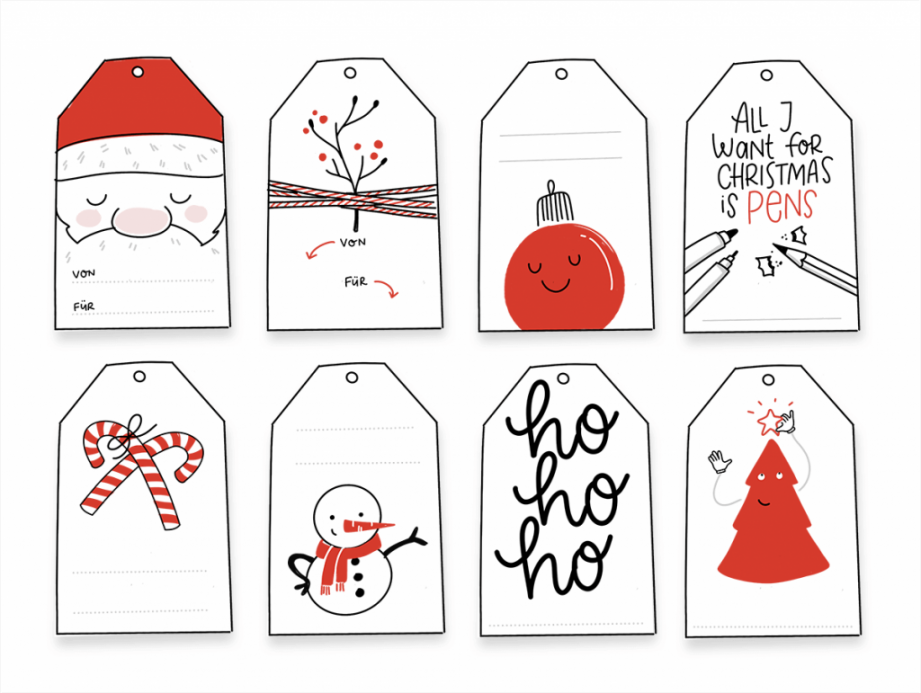 Christmas Tags Free Printable - Printable -  Free Printable Christmas Tags You Can Print At Home - So Festive!