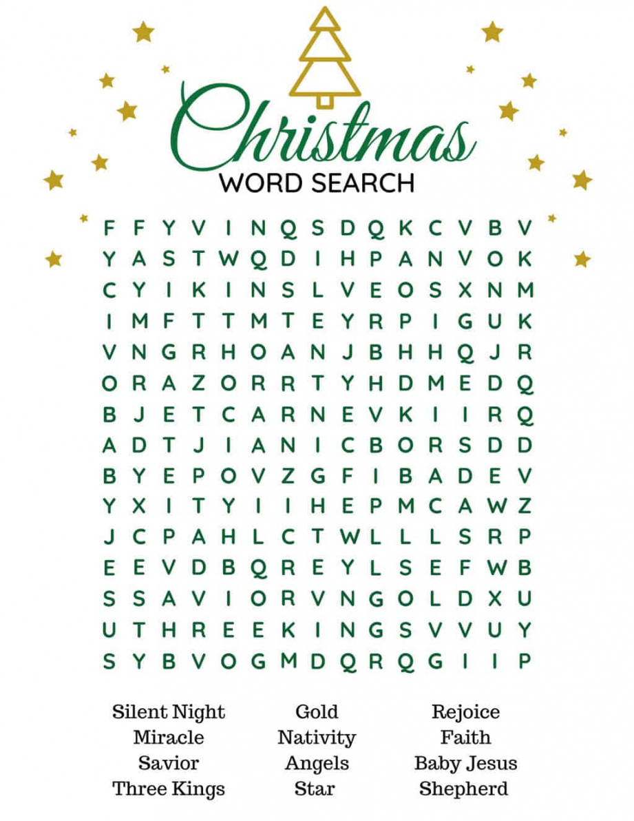 Christmas Word Search Free Printable - Printable - Free Printable Christmas Word Searches - Pretty Providence