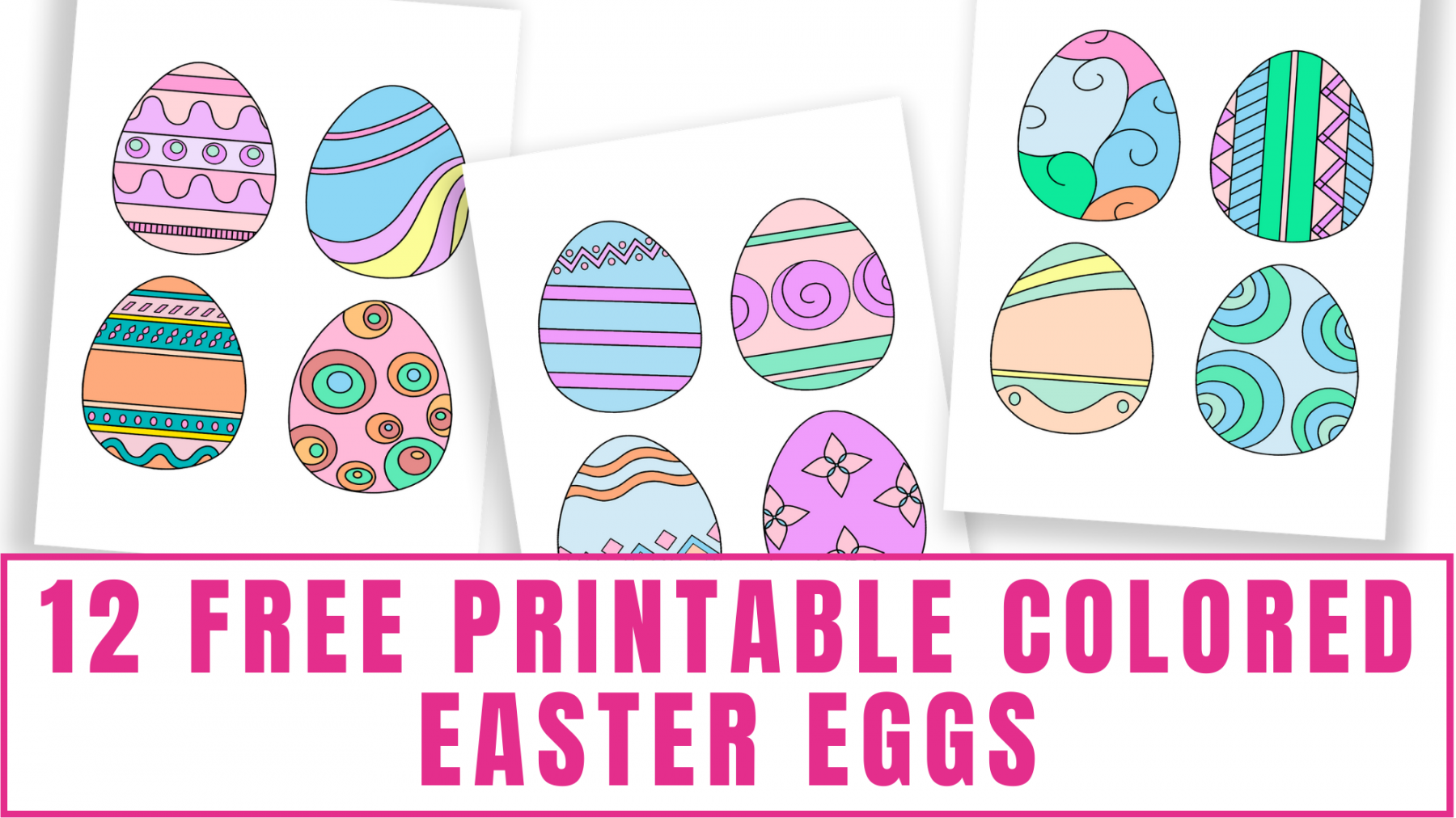 Easter Egg Free Printable - Printable -  Free Printable Colored Easter Eggs - Freebie Finding Mom