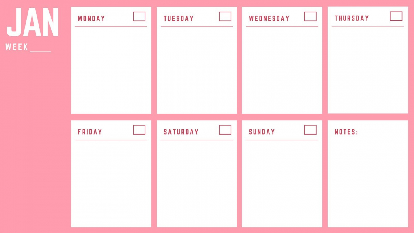 Weekly Calendar Free Printable - Printable - Free, printable, customizable weekly calendar templates  Canva