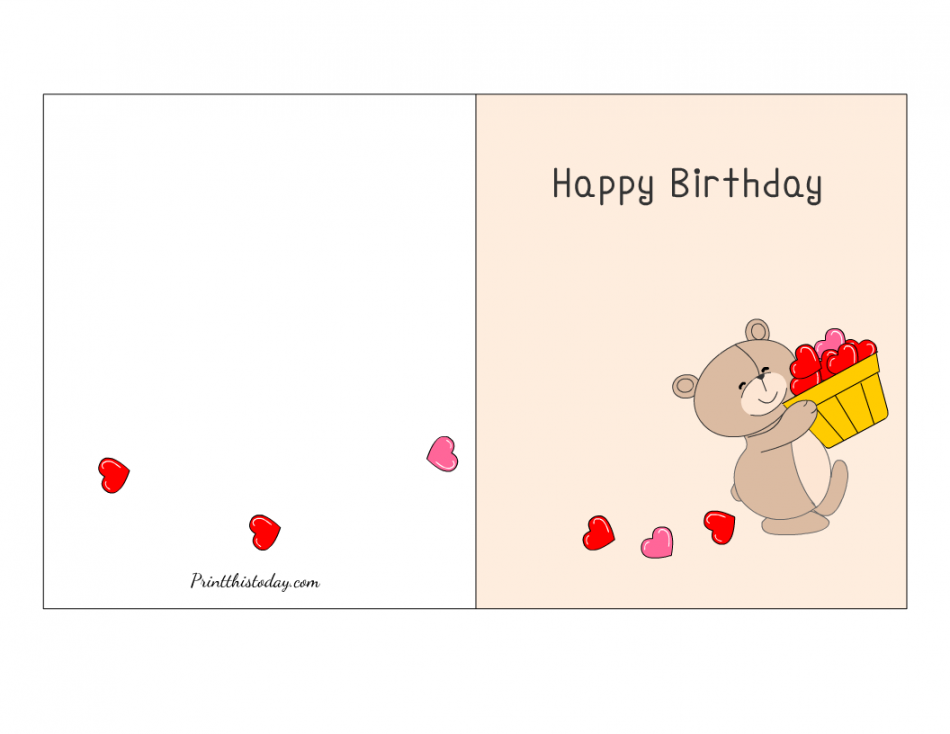 Free Birthday Card Printable - Printable - Free Printable Cute Birthday Cards