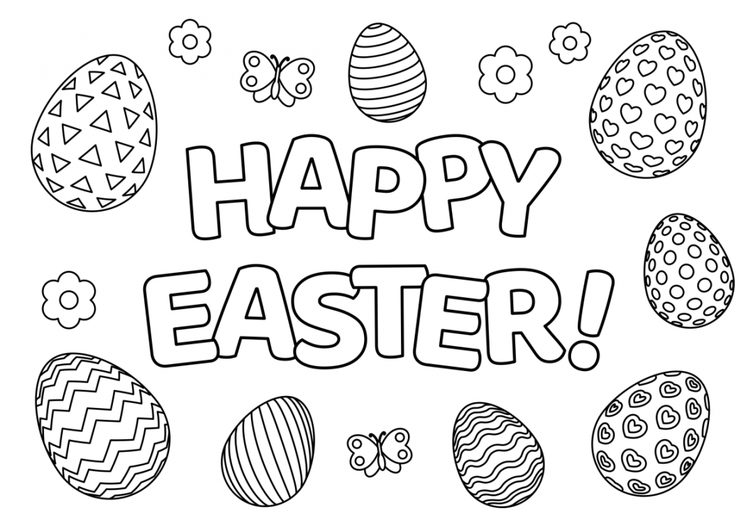 Free Printable Easter Color Pages - Printable -  Free Printable Easter Coloring Pages for Kids and Adults