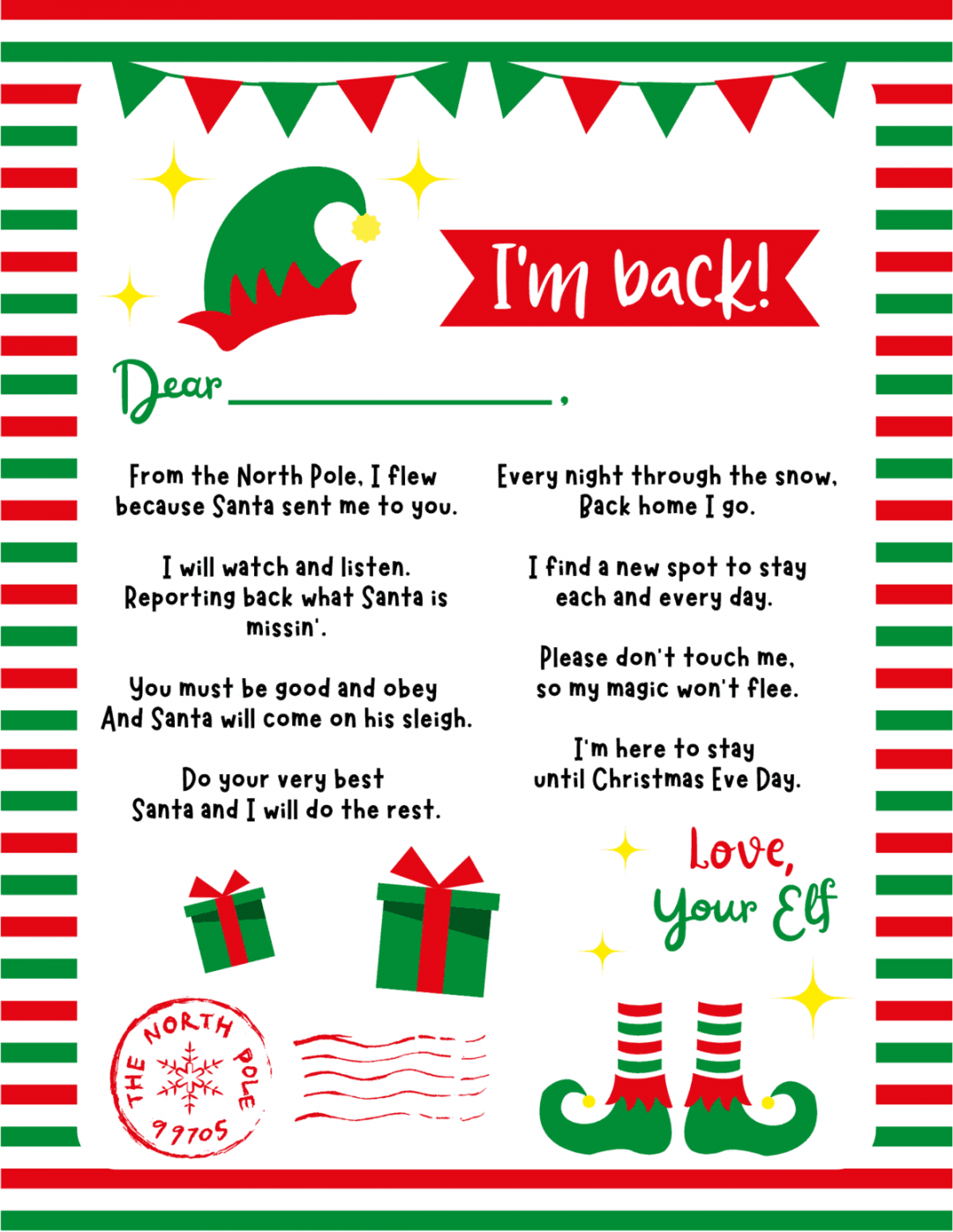 Free Printable Elf On The Shelf Arrival Letter - Printable - Free Printable Elf on the Shelf Arrival Letter - Prudent Penny Pincher