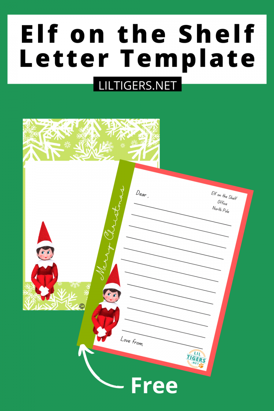 Template Free Elf On The Shelf Printables - Printable - Free Printable Elf on the Shelf Letter Templates - Lil Tigers
