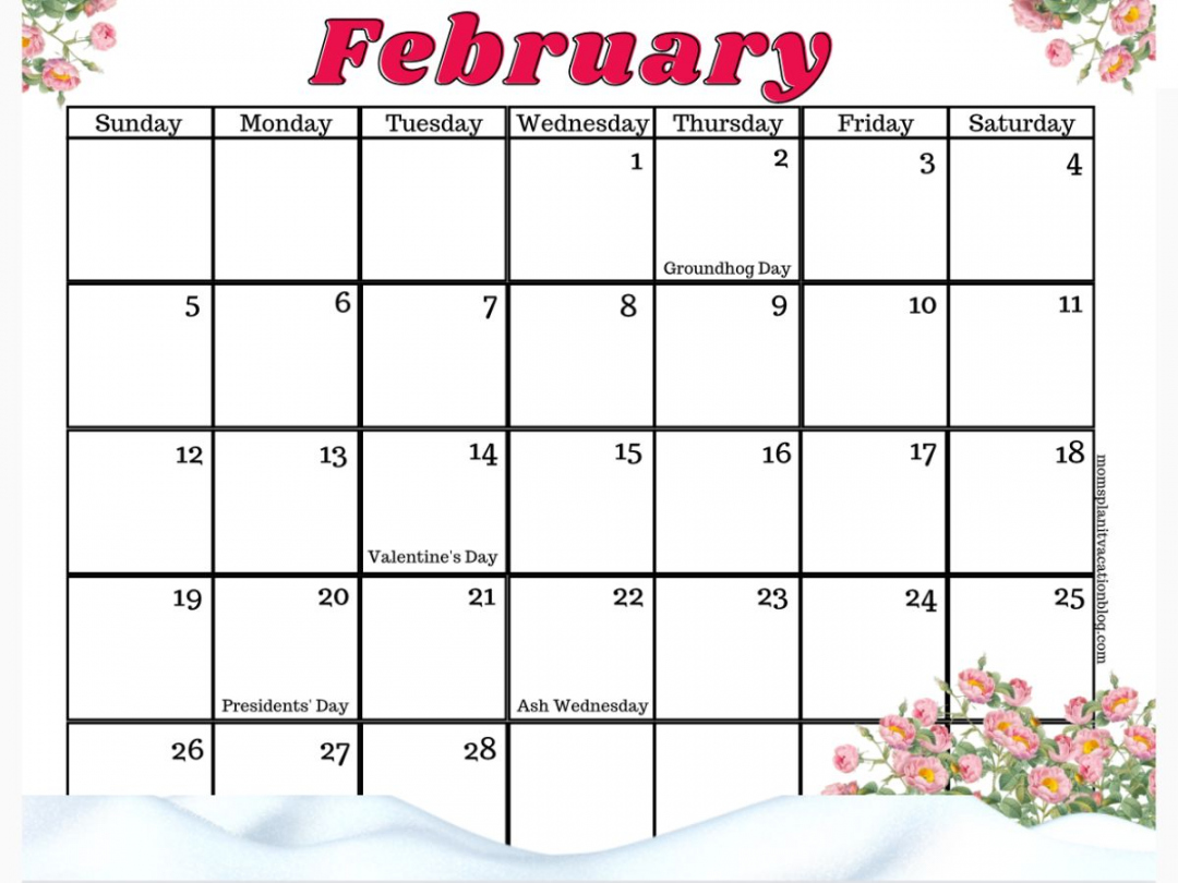 Free Printable February Calendar - Printable - Free Printable February Calendars ()