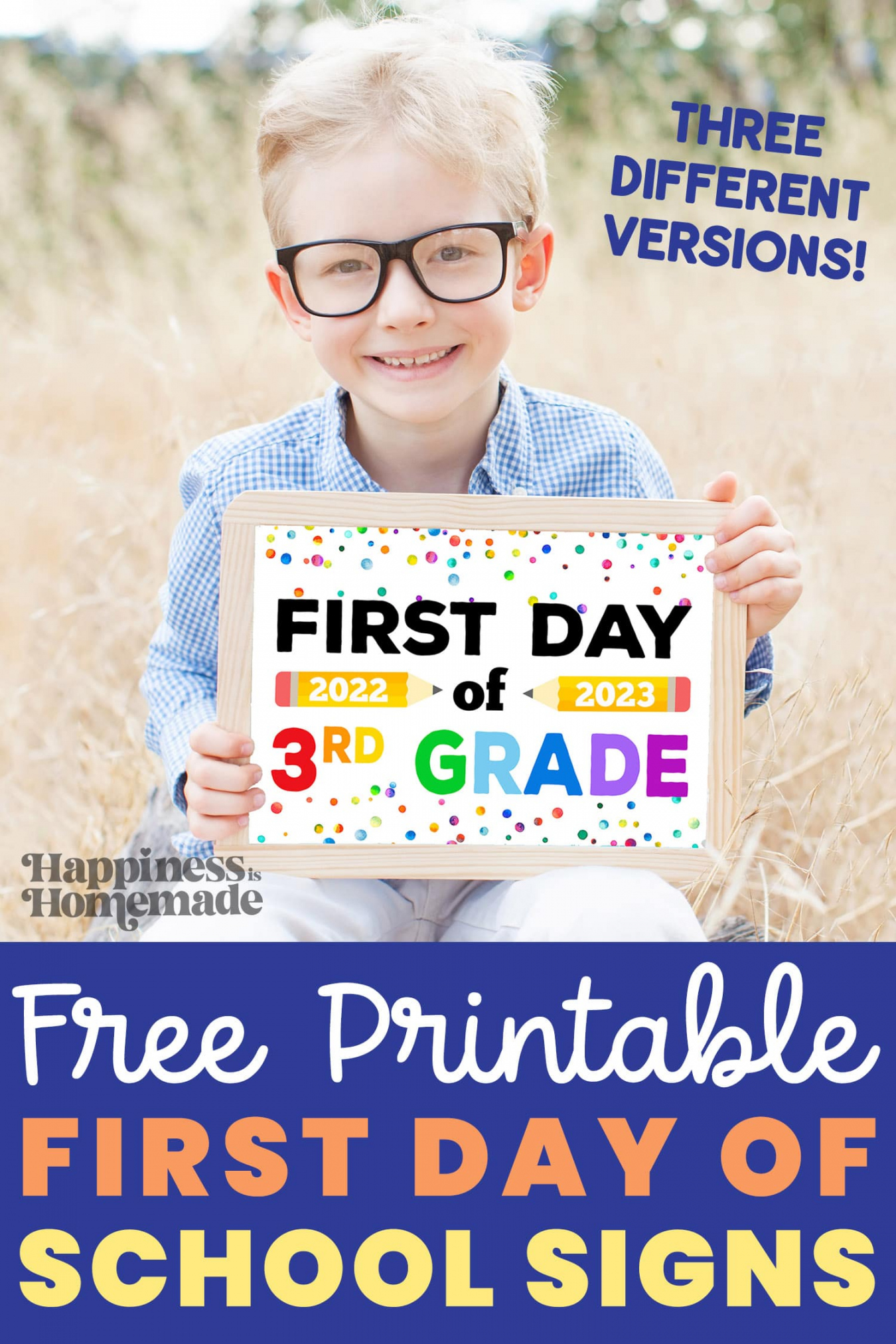 First Day of 3rd Grade Free Printable - Printable - Free Printable First Day of School Signs - - Happiness is