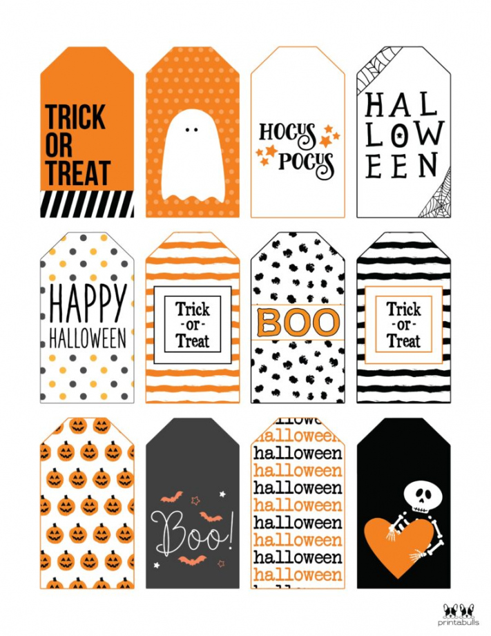 Free Printable Halloween Gift Tags - Printable -  Free Printable Halloween Tags  Printabulls