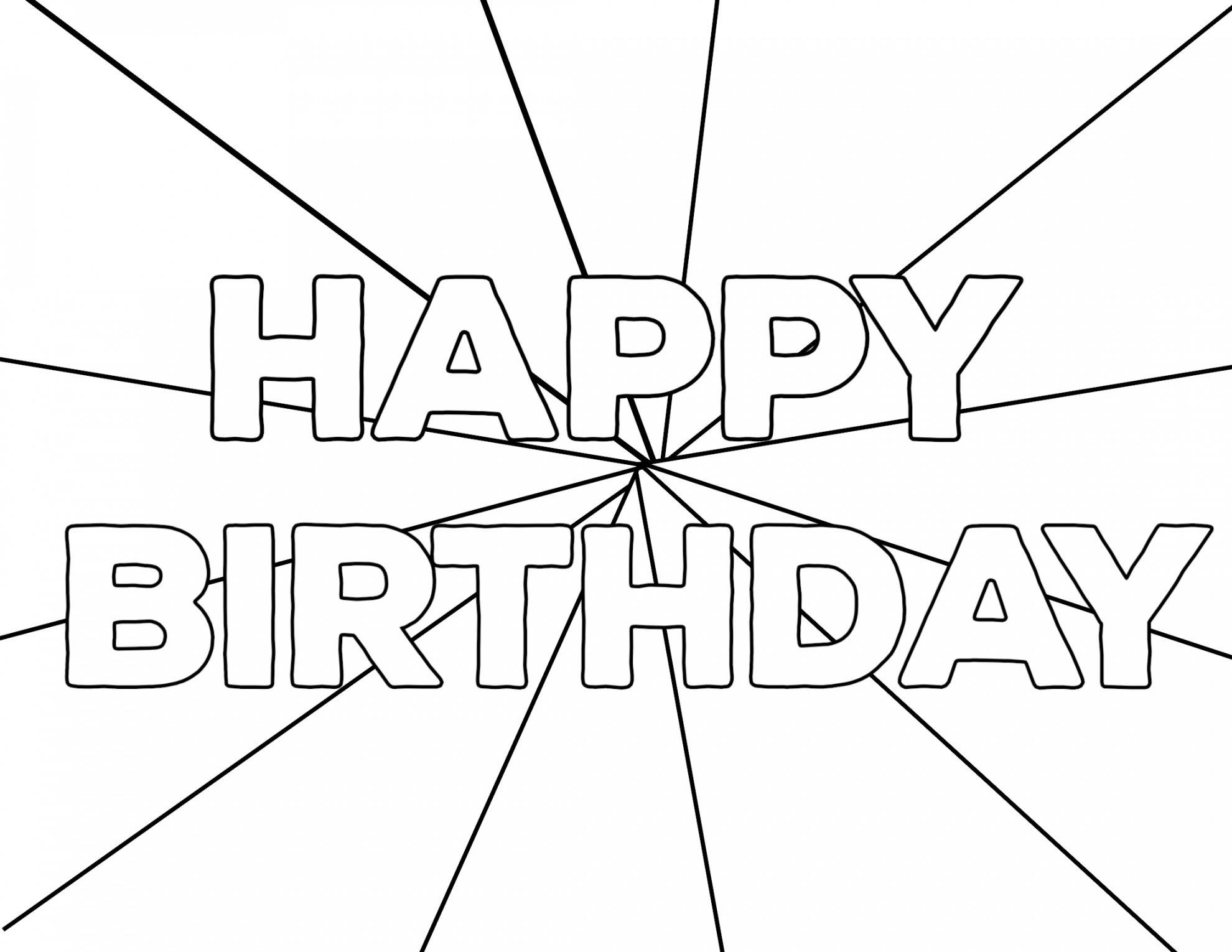 Free Printable Happy Birthday Coloring Pages - Printable - Free Printable Happy Birthday Coloring Pages - Paper Trail Design