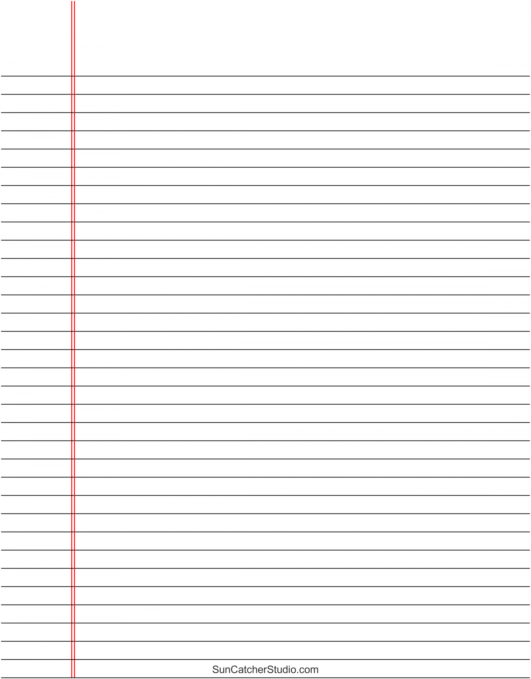 Free Lined Paper Printable - Printable - Free Printable Lined Paper (Handwriting, Notebook Templates) – DIY