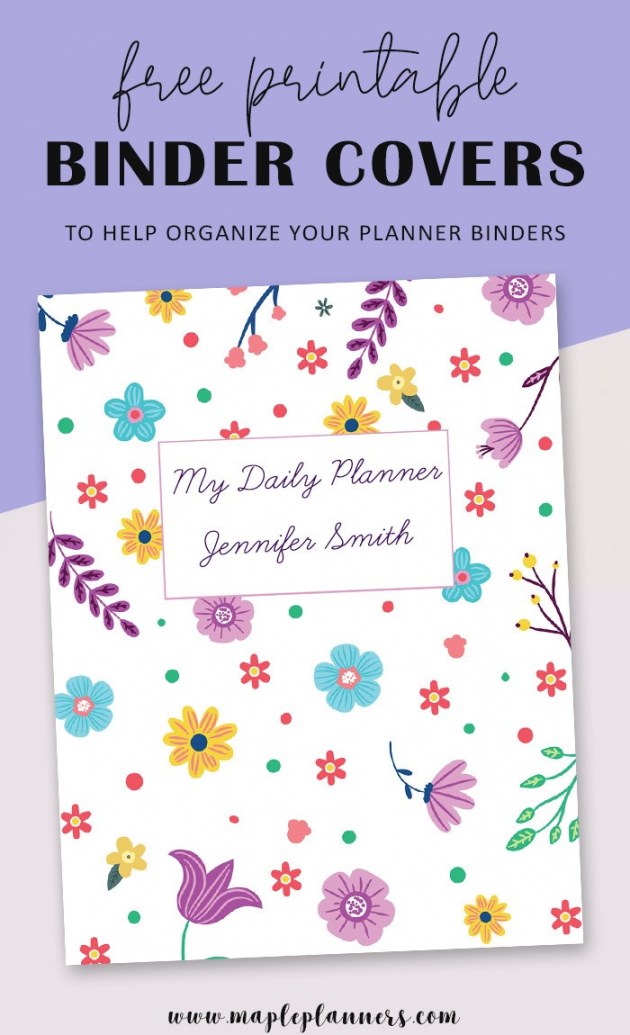 Free Printable Binder Covers - Printable - Free Printable Planner Binder Covers