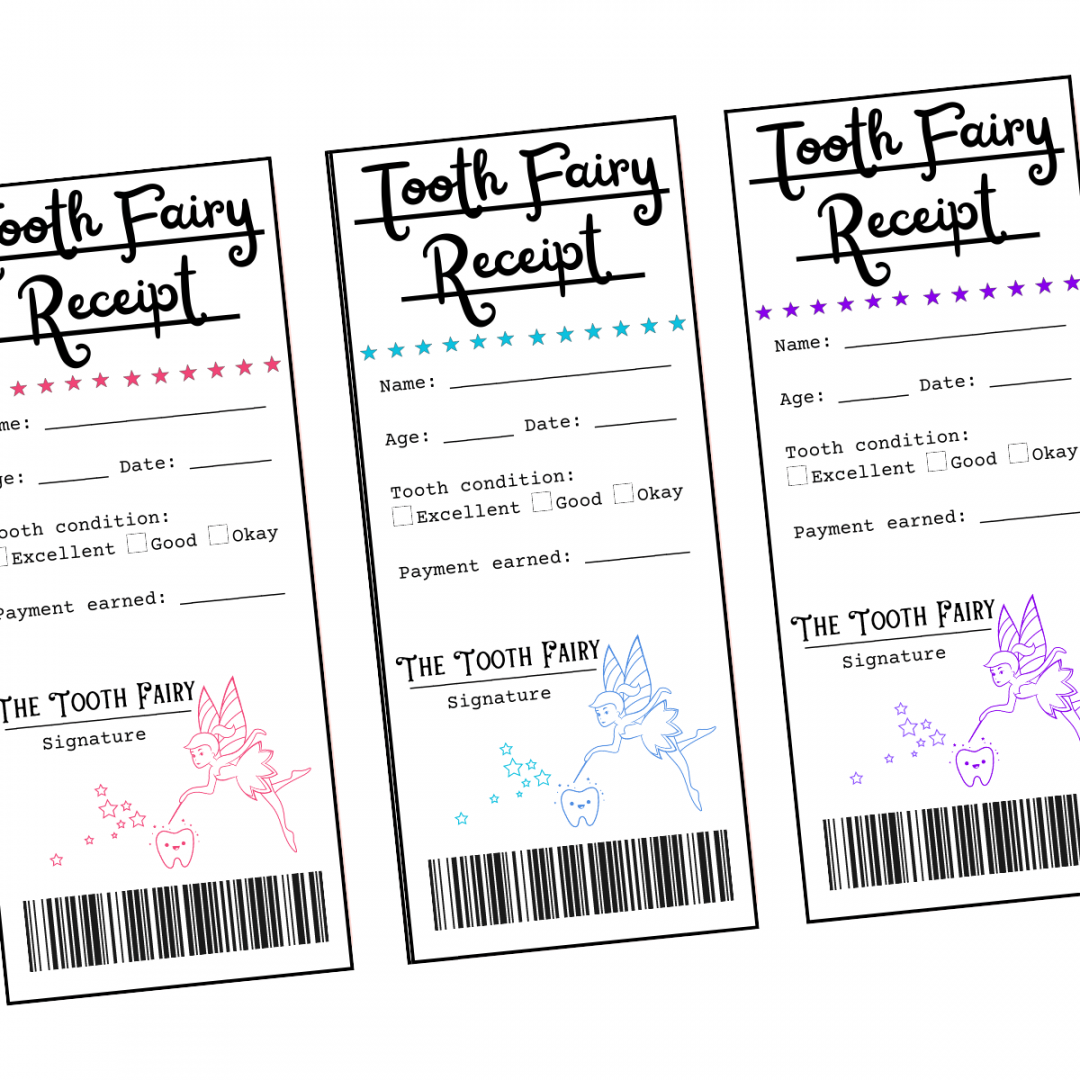 Free Printable Tooth Fairy - Printable - Free Printable Tooth Fairy Receipt (For Boy Or Girl!)