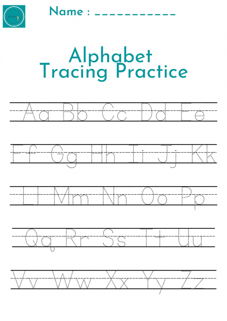 Free Printable ABC Worksheets - Printable - Free printable trace the alphabet letters worksheet • Teacha!