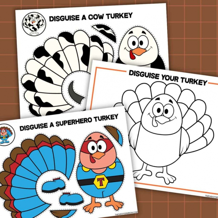 Disguise A Turkey Free Printable - Printable - Free Printable Turkey in Disguise Templates to "Hide a Turkey"