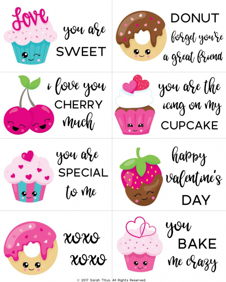 Free Printable Mini Valentine Cards - Printable - + Free Printable Valentine Cards for Kids - Sarah Titus