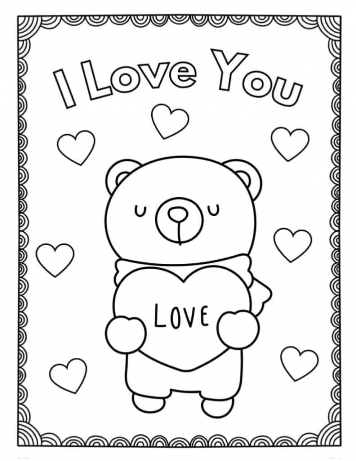 Free Printable Cute Valentine Coloring Pages - Printable - Free Printable Valentine Coloring Pages - Easy Designs for Kids