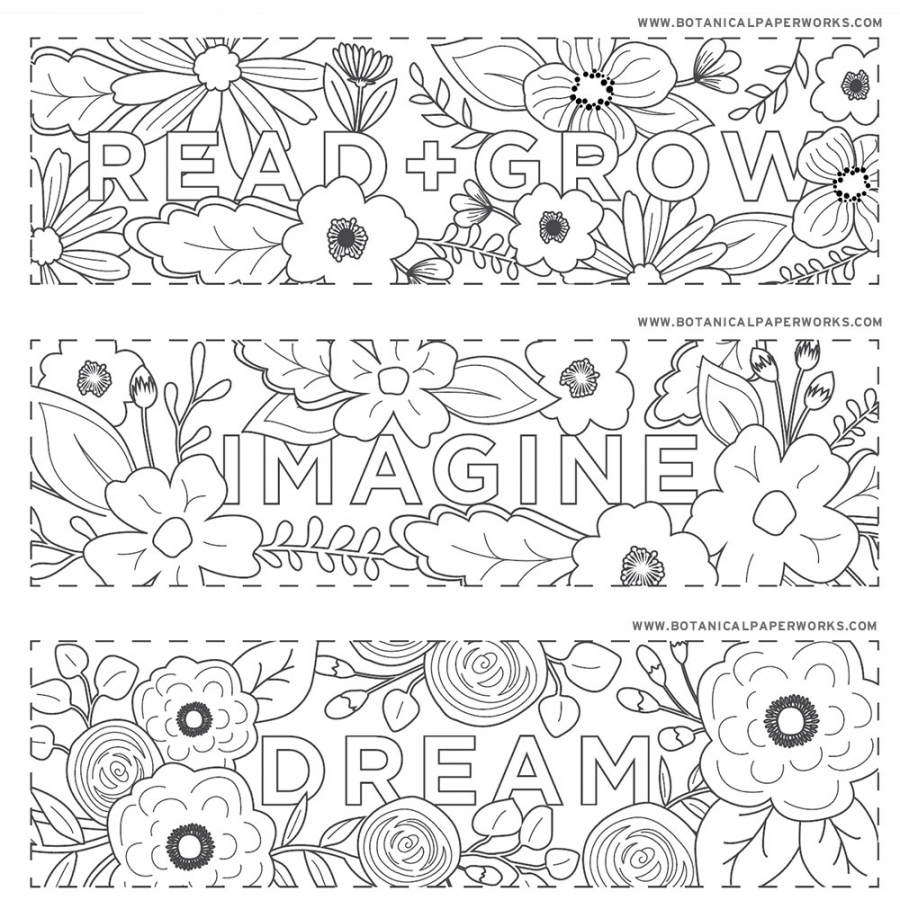 Cute Free Printable Bookmarks To Color - Printable - free printables} Read + Grow Coloring Bookmarks for Back-to-School