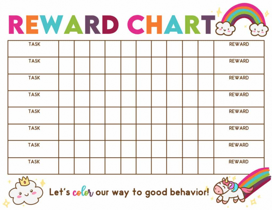 Free Printable Reward Chart - Printable -  Free Reward Chart for Kids Printables - Freebie Finding Mom