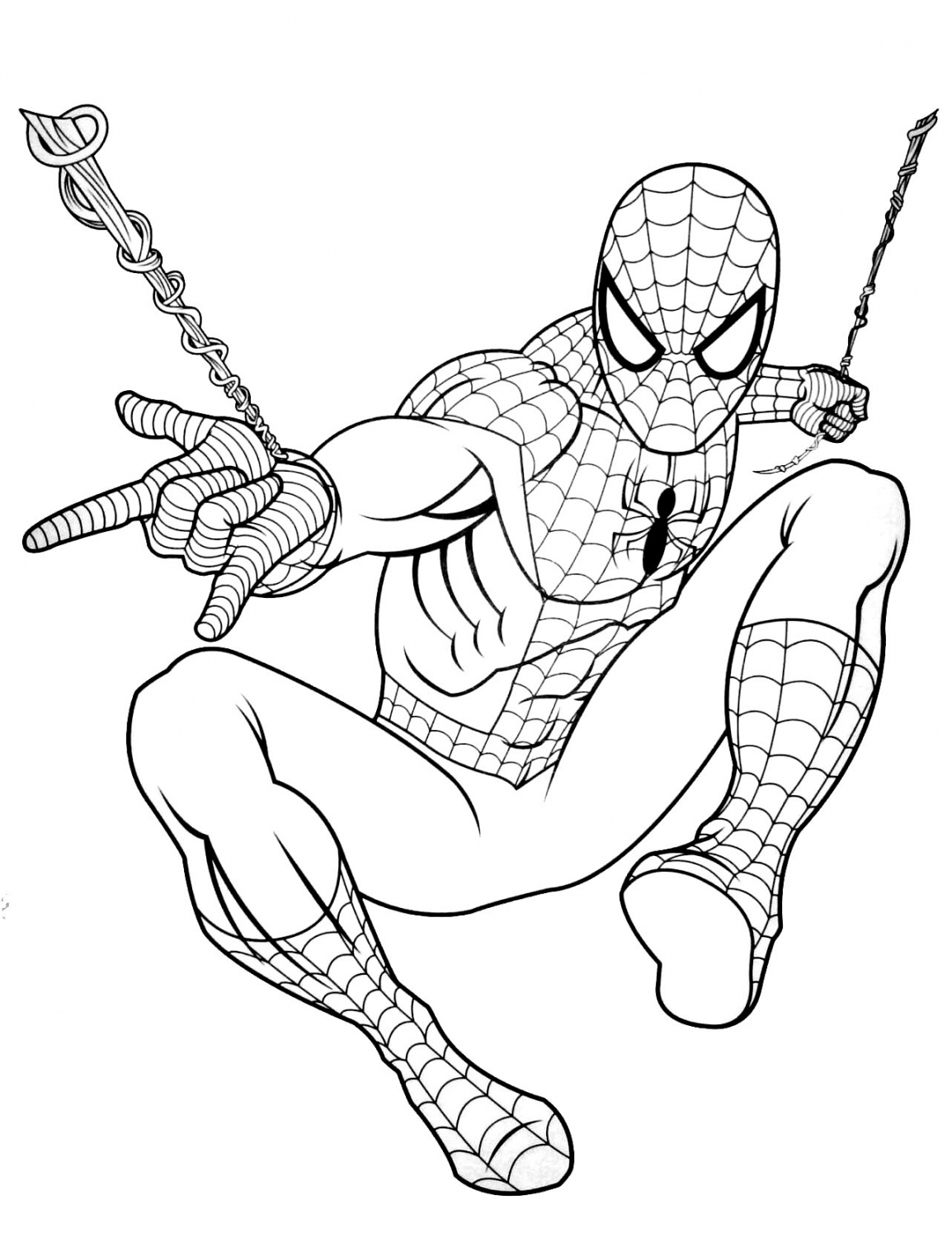 Free Printable Spiderman Color Pages - Printable - Free Spiderman drawing to print and color - Spiderman Kids