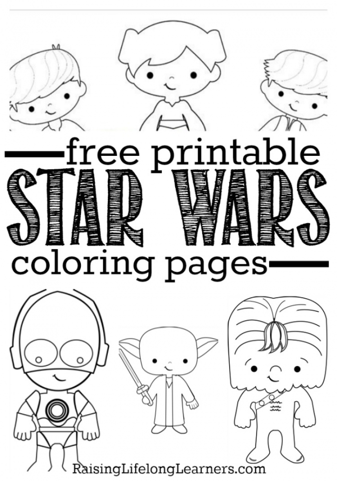 Free Printable Coloring Pages Star Wars - Printable - Free Star Wars Printable Coloring Pages  Raising Lifelong Learners