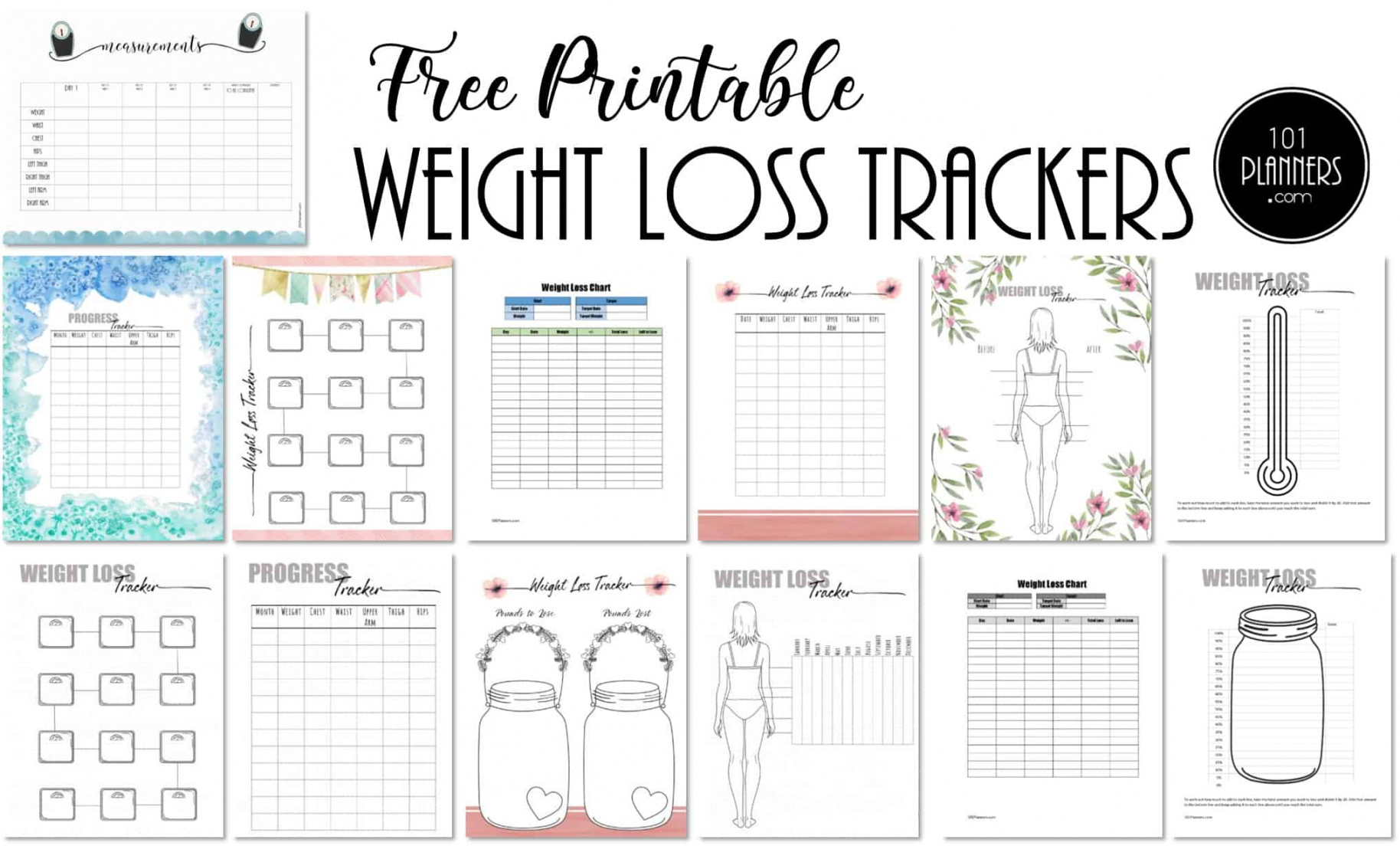 Free Printable Weight Loss Tracker - Printable - FREE Weight Loss Tracker Printable  Customize before you Print