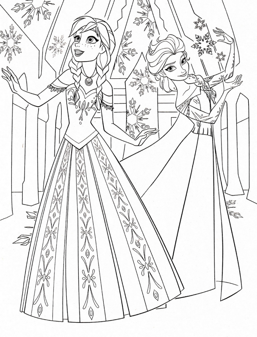Free Printable Frozen Coloring Pages - Printable - Frozen to print for free - Frozen Kids Coloring Pages