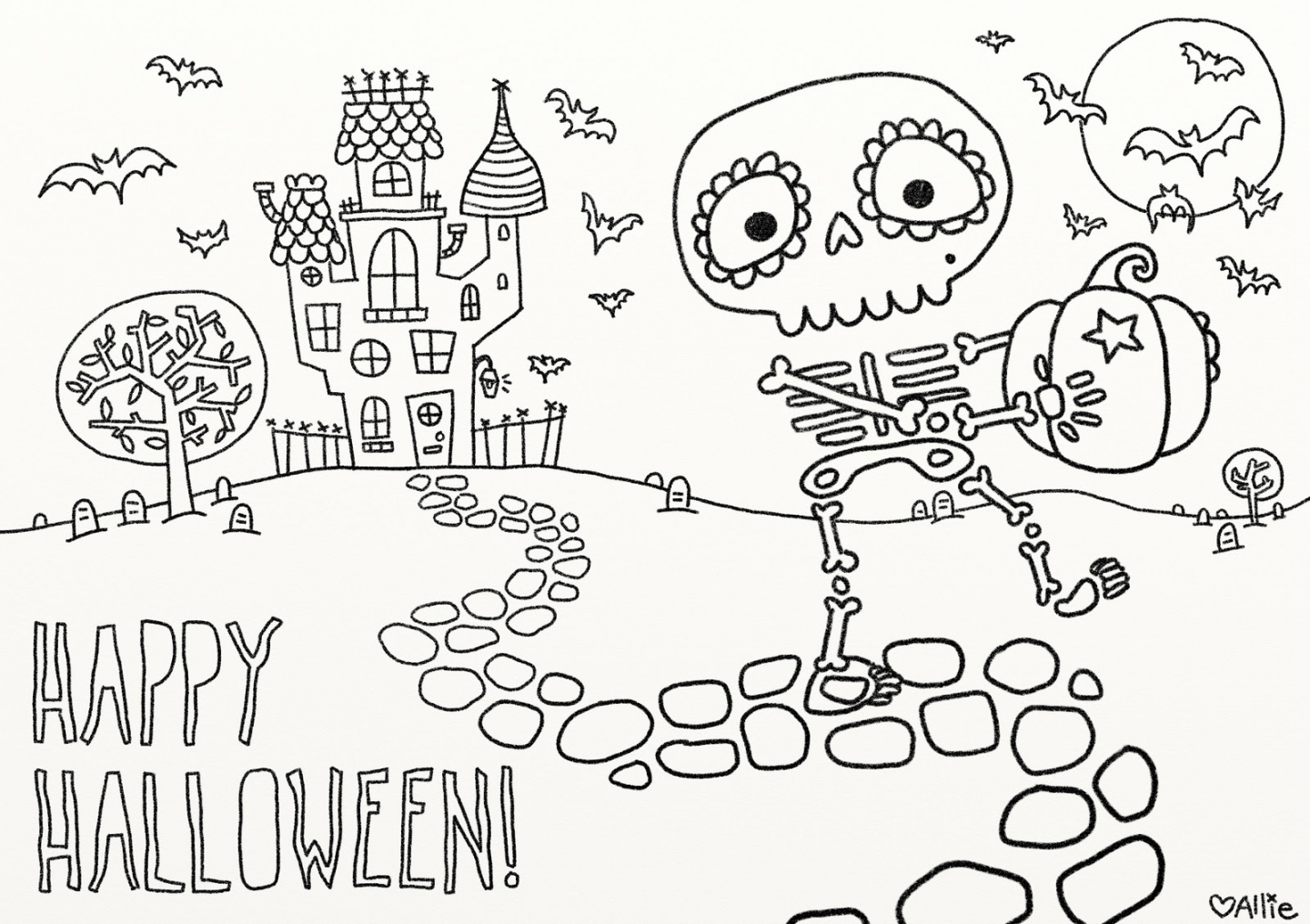 Free Printables For Halloween - Printable -  fun free printable Halloween coloring pages