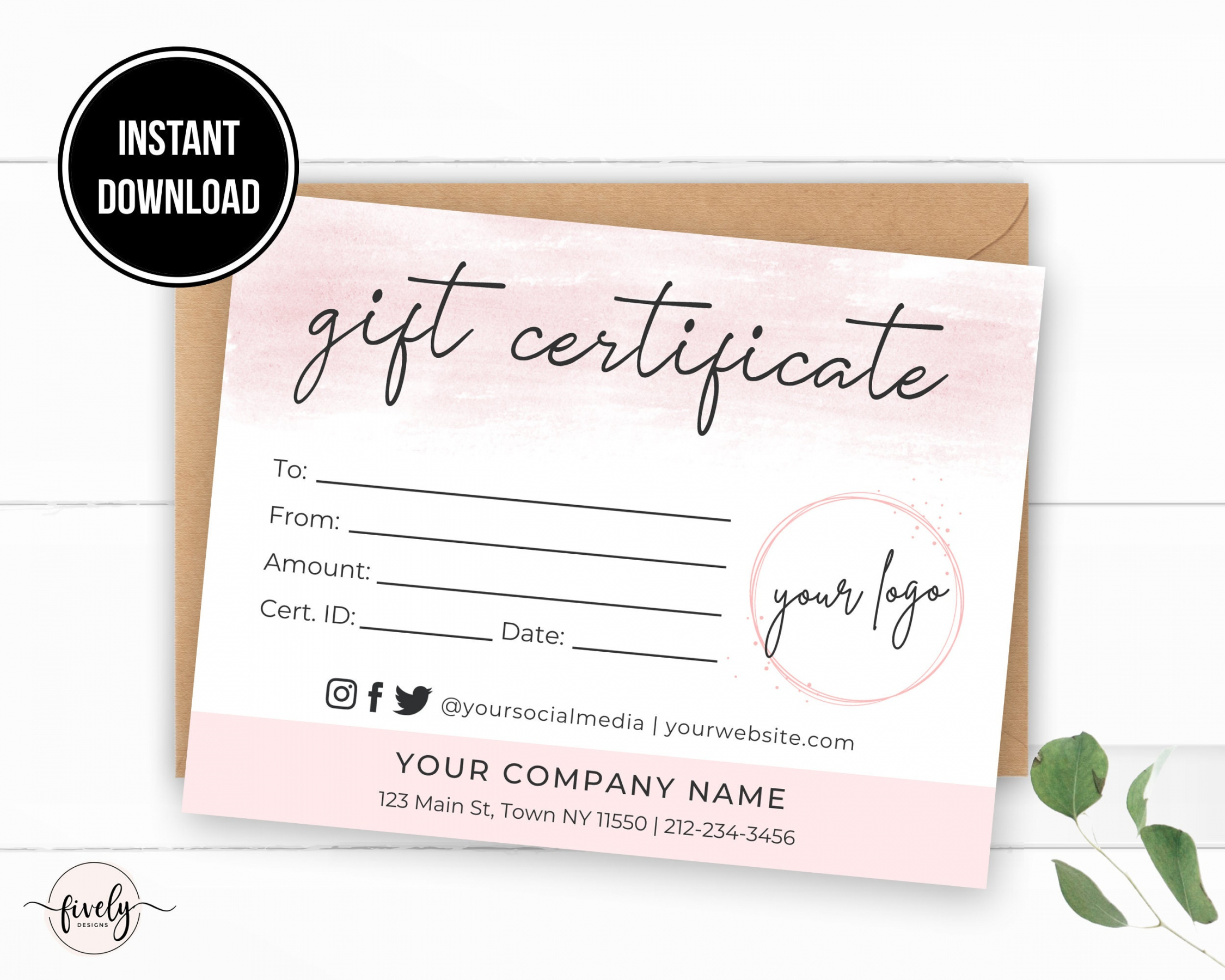 Gift Certificates Free Printable - Printable - Gift Voucher Printable Gift Certificate Template Editable - Etsy