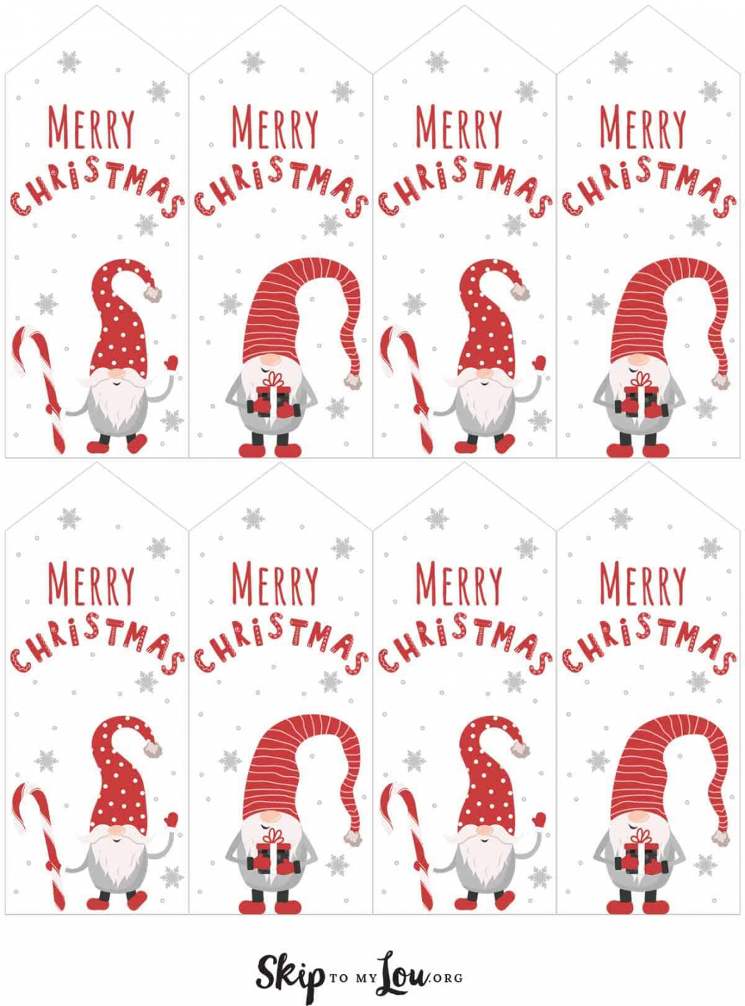 Free Christmas Tags Printable - Printable - Gnome Gift Tags  Skip To My Lou