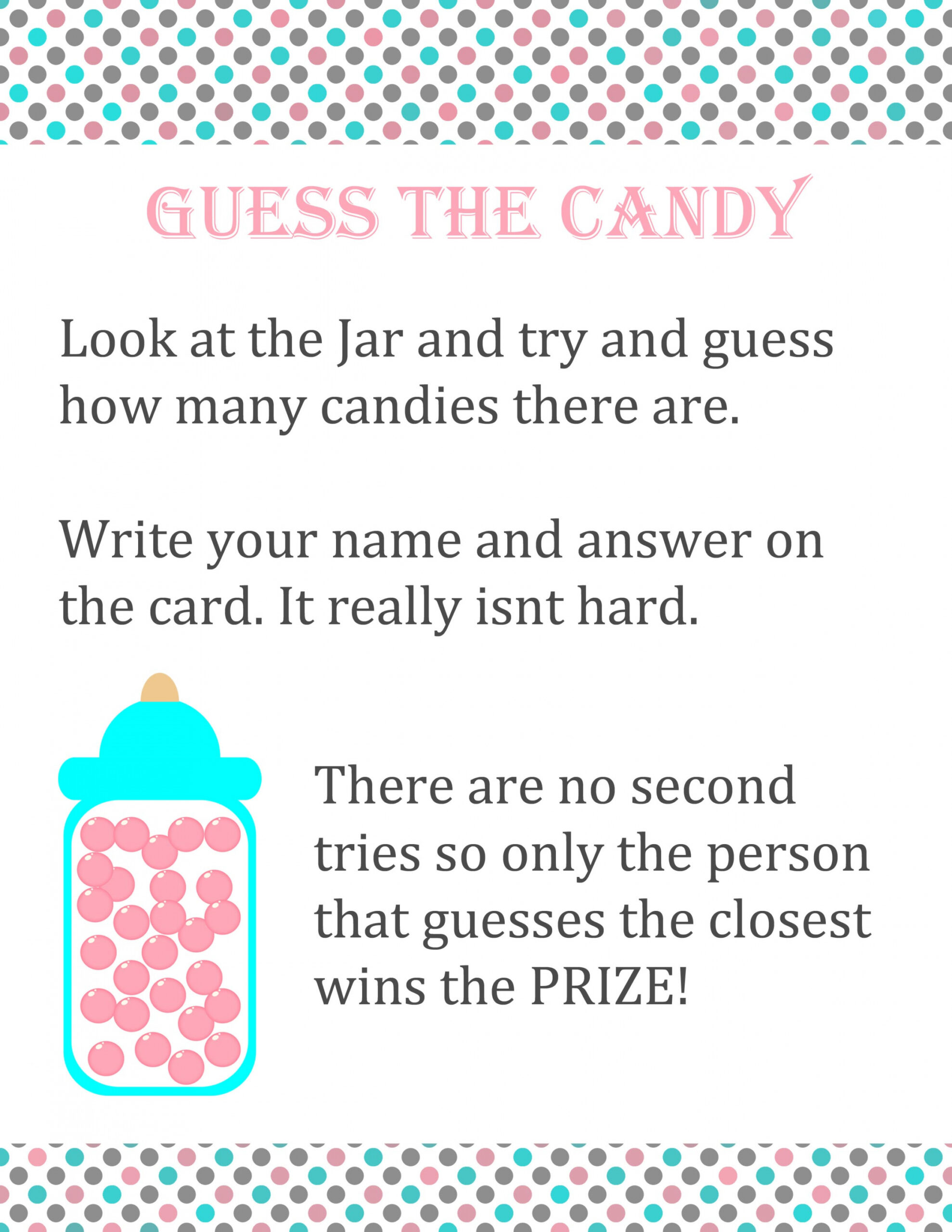 Free Printable Guess How Many Sweets In The Jar Template - Printable - Guess how many in the jar