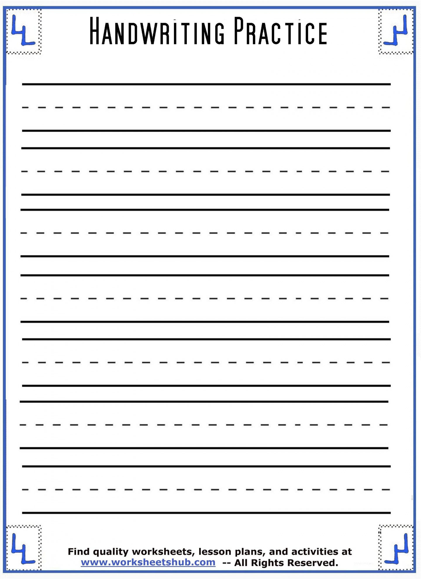 Free Printable Handwriting Worksheets - Printable - Handwriting Sheets:Printable -Lined Paper