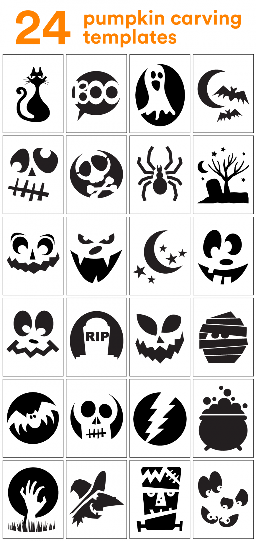 Printable Pumpkin Carving Templates Free - Printable - How to Carve the Coolest Pumpkin on the Block (Carving Stencils
