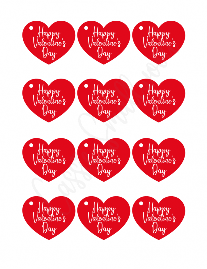 Free Valentines Printable Tags - Printable -  Insanely Cute Printable Happy Valentine
