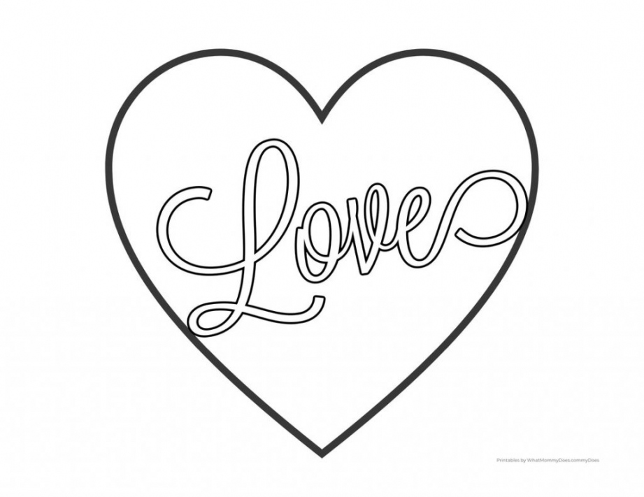 Free Printable Heart Coloring Pages - Printable - Love Heart Coloring Pages Free Printables! - What Mommy Does