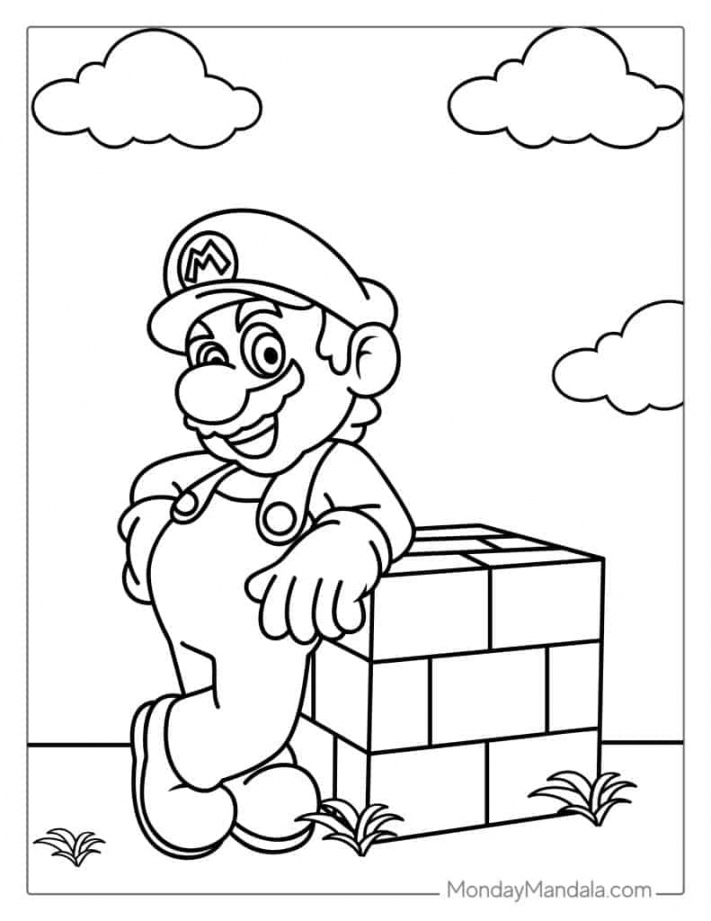 Free Printable Mario Coloring Pages - Printable -  Mario Coloring Pages (Free PDF Printables)
