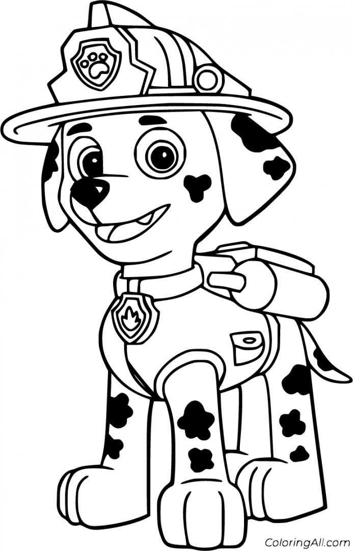 Free Printable Coloring Pages Paw Patrol - Printable - Marshall Paw patrol Coloring Pages - ColoringAll