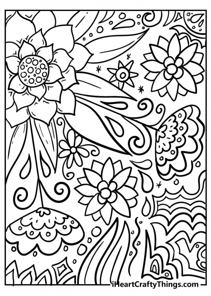 Free Printable Flowers Coloring Pages - Printable - New Beautiful Flower Coloring Pages - % Unique ()