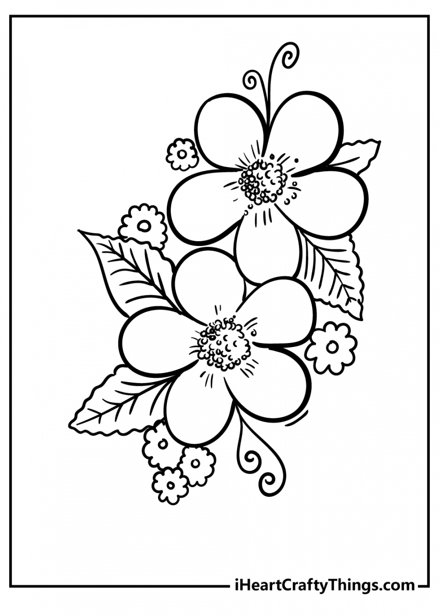 Free Printable Coloring Pages Flowers - Printable - New Beautiful Flower Coloring Pages - % Unique ()