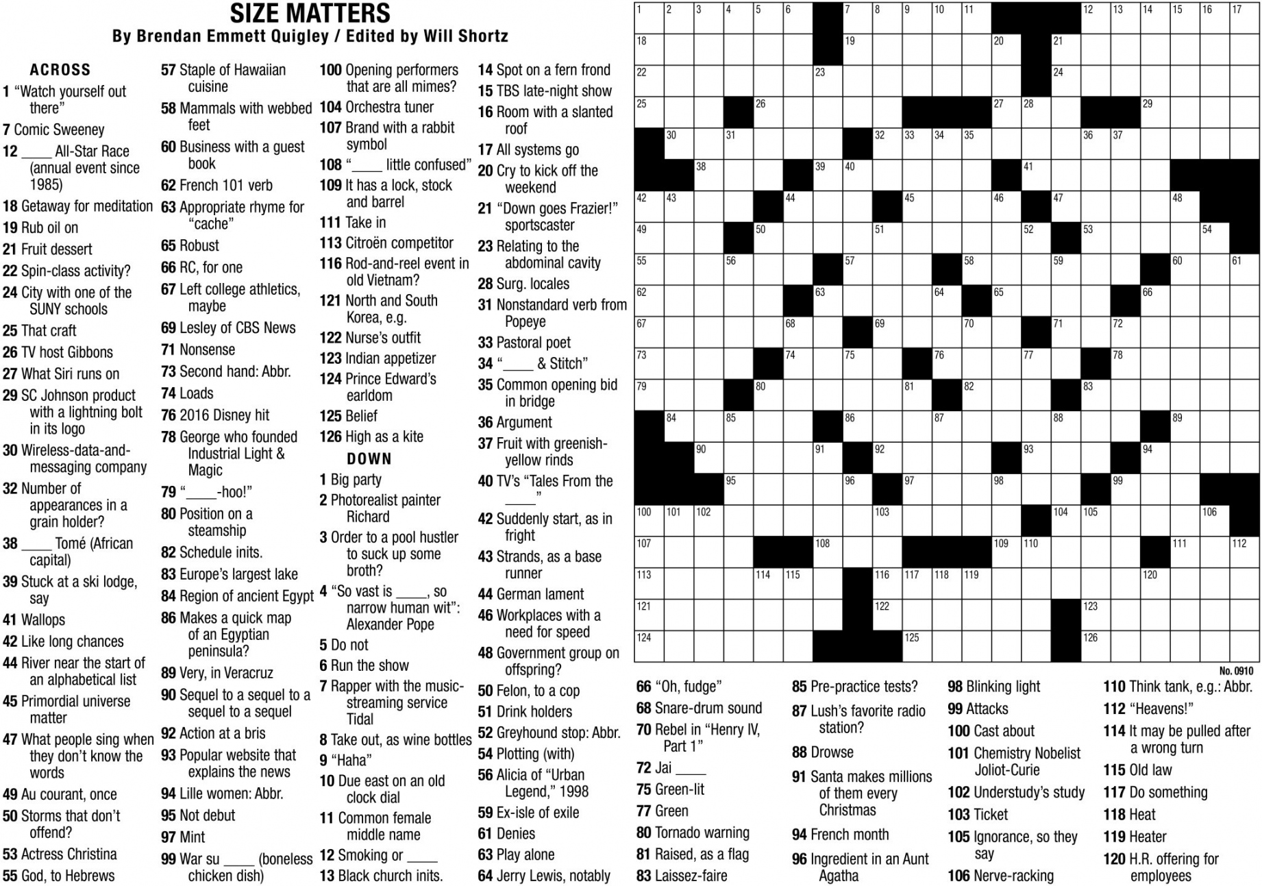New York Times Crossword Printable Free