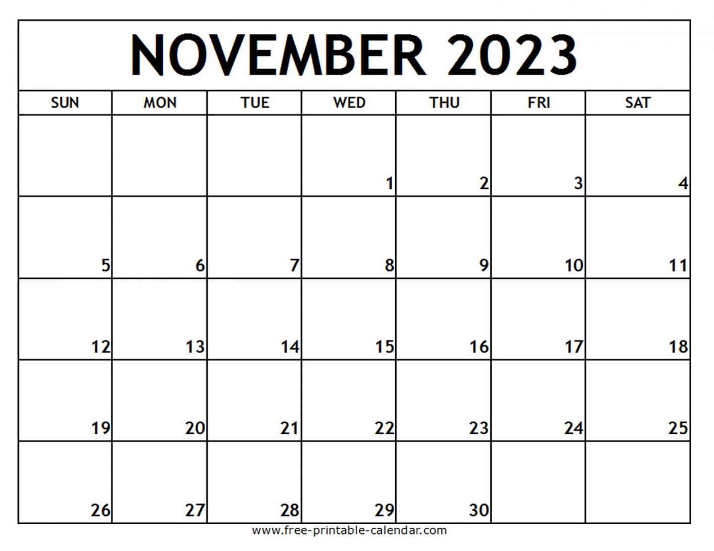 Free Printable November Calendar - Printable - November  Printable Calendar - Free-printable-calendar