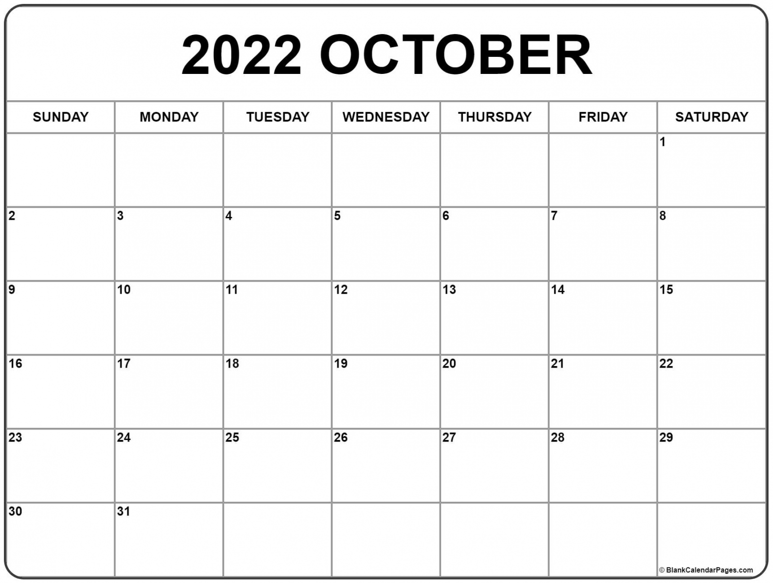 Free Printable October Calendar - Printable - October  calendar  free printable calendar